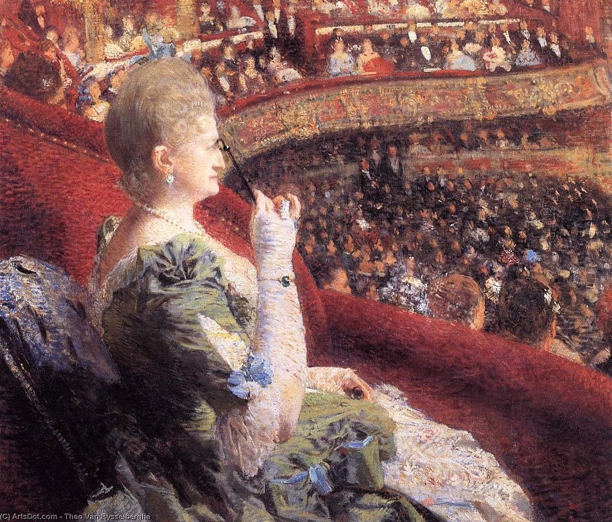 Ritratto di Madame Edmond Picard nel suo palco al Theatre de la Monnaie